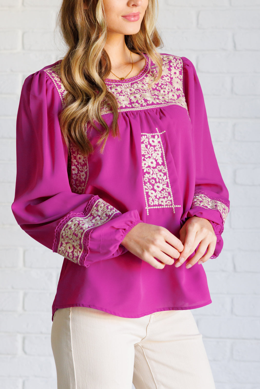 Rodeo Queen Embroidered Blouse Ave Shops