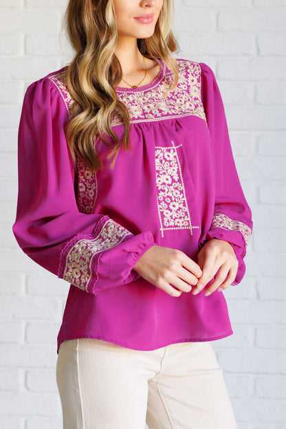 Rodeo Queen Embroidered Blouse Ave Shops