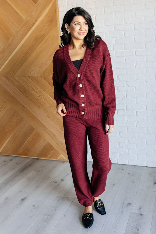 Simple Solution Knit Set in Wine Ave Shops