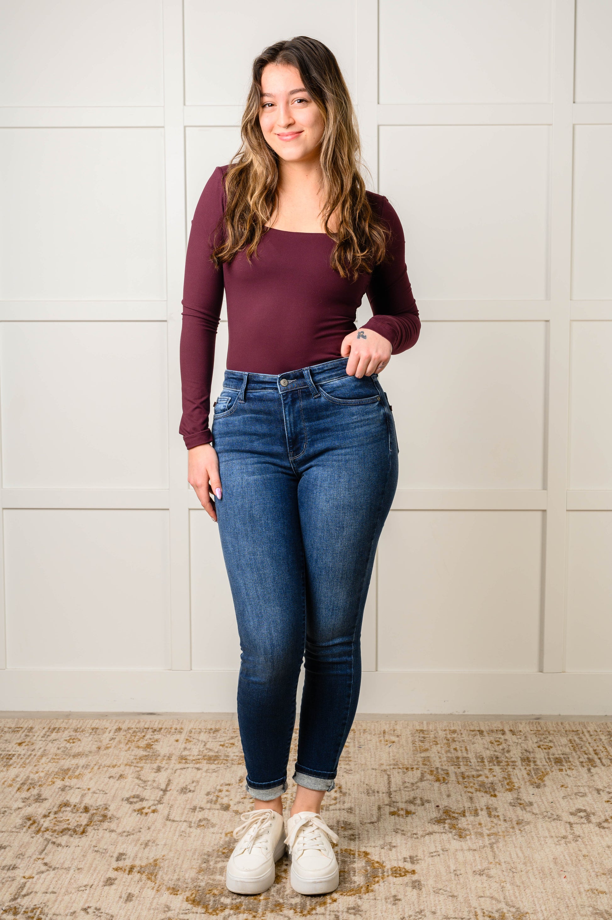 Skylar Mid Rise Thermal Vintage Skinny Jean Ave Shops