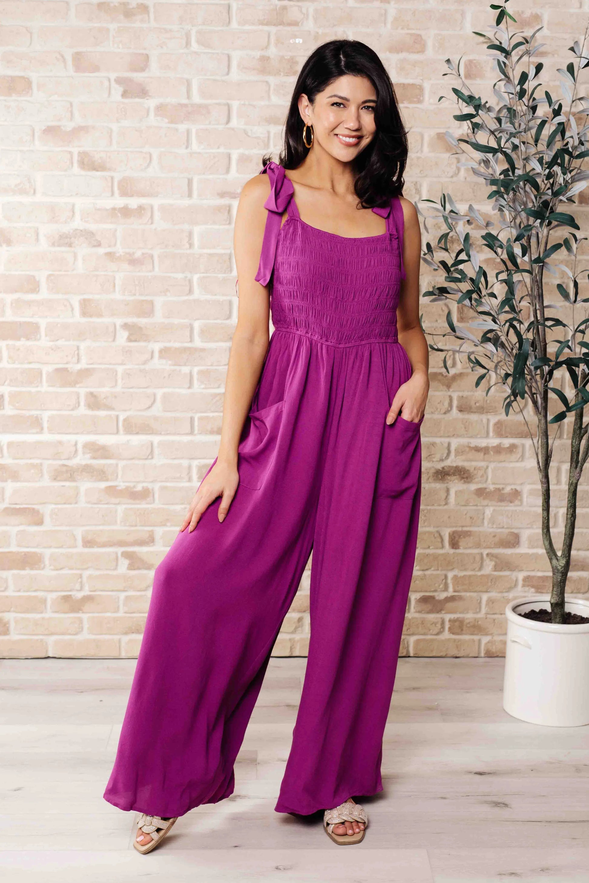 Social Graces Wide Leg Jumpsuit Ave Shops