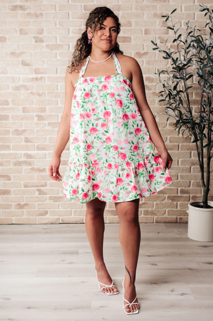 Soul Tied Floral Dress in Pink Ave Shops