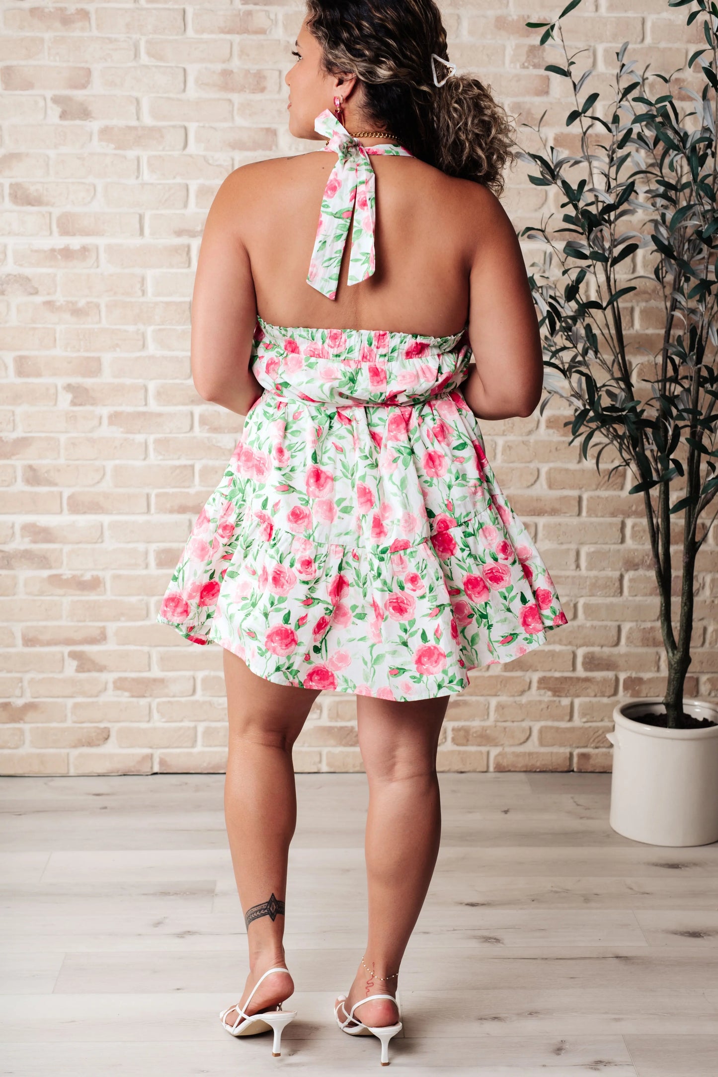 Soul Tied Floral Dress in Pink Ave Shops