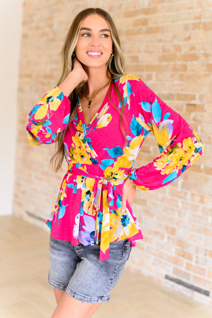 Spring to Be Sprung V-Neck Floral Blouse Ave Shops