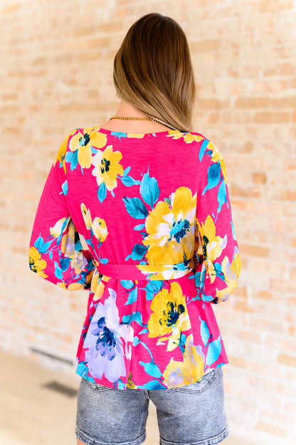 Spring to Be Sprung V-Neck Floral Blouse Ave Shops