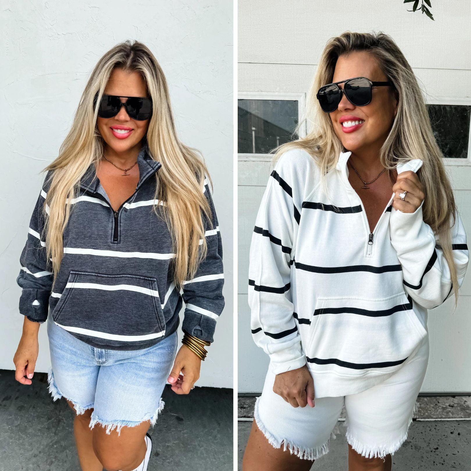 Summer Striped Easy Does It Pullover in Two Colors Ave Shops