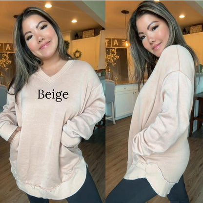 PREORDER: Harper Acid Wash Sweatshirt in Assorted Colors