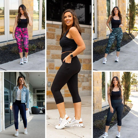 PREORDER: Capri Leggings with Pockets in Nine Colors Ave Shops