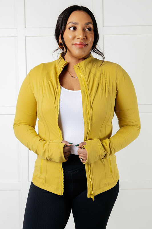 Staying Swift Activewear Jacket in Yellow Pear Ave Shops