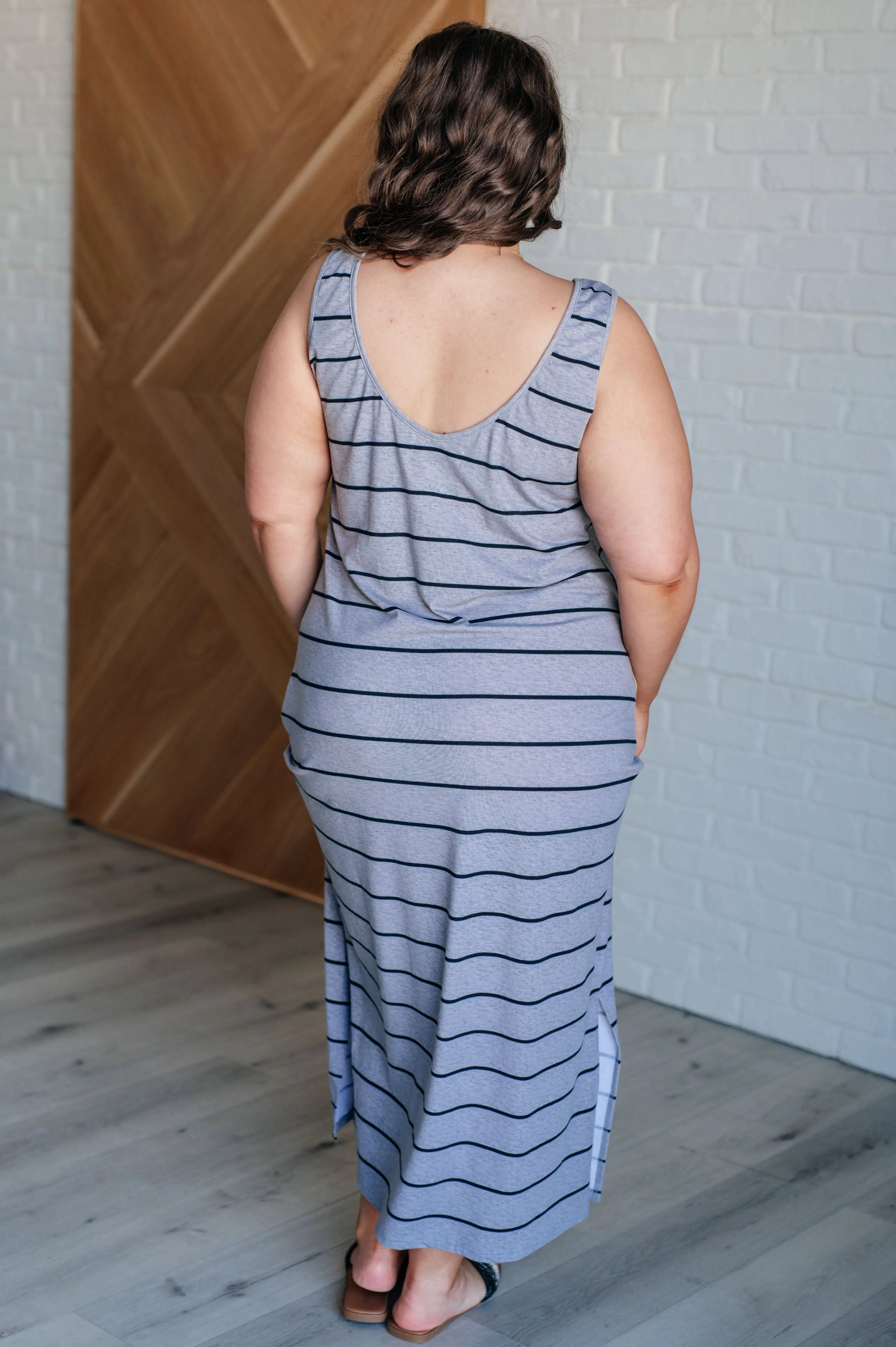 Still Got It Sleeveless Maxi In Gray Ave Shops