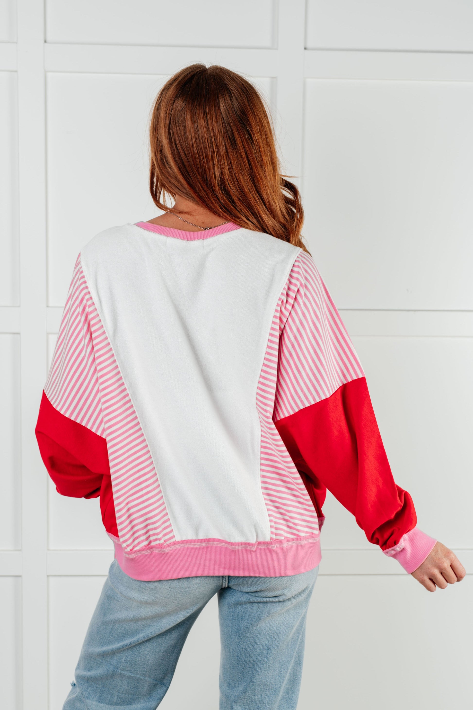 Stripes on My Sleeves Color Block Pullover Ave Shops