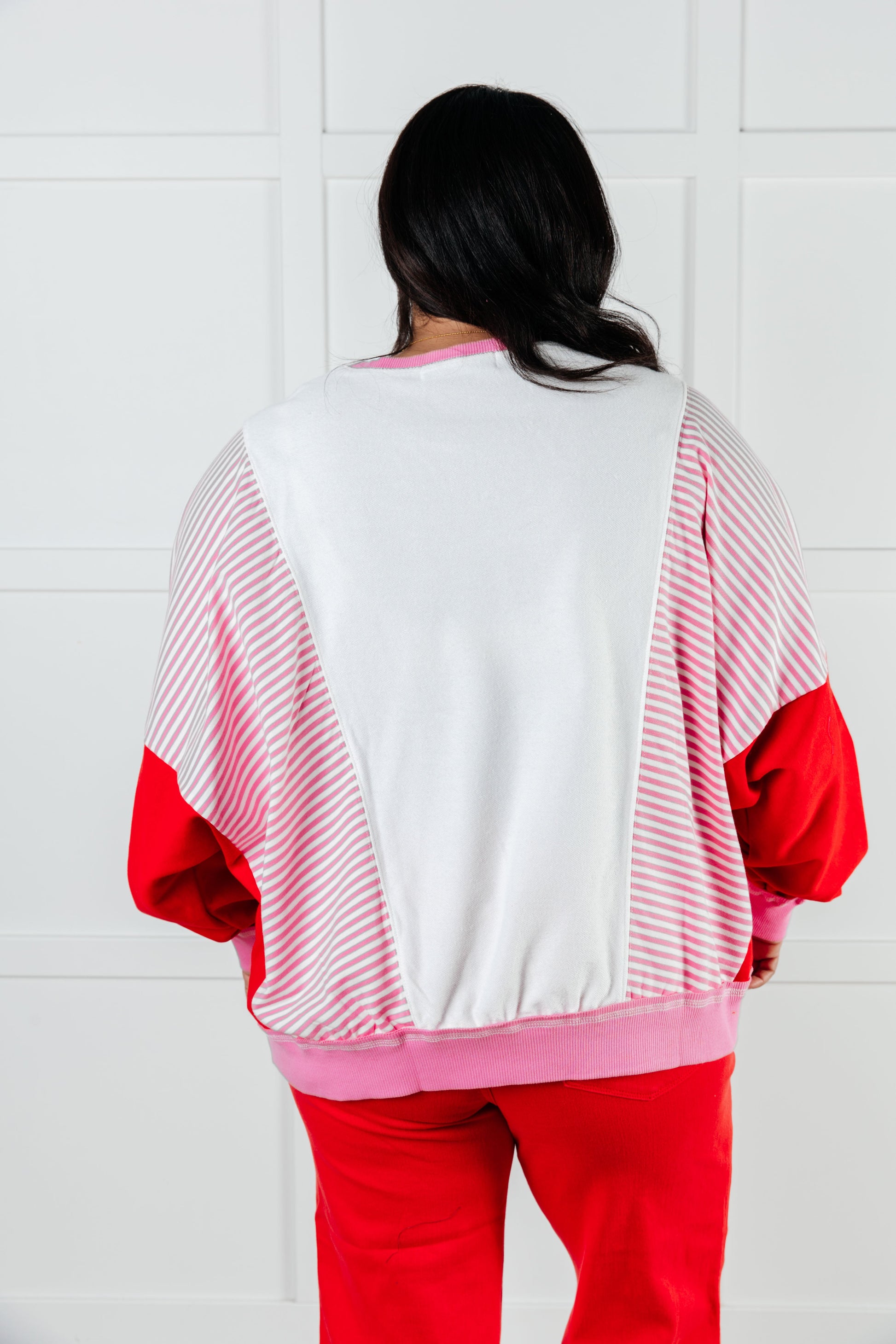 Stripes on My Sleeves Color Block Pullover Ave Shops