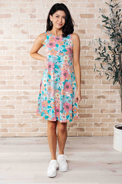 Summer Garden Sleeveless Swing Dress Ave Shops