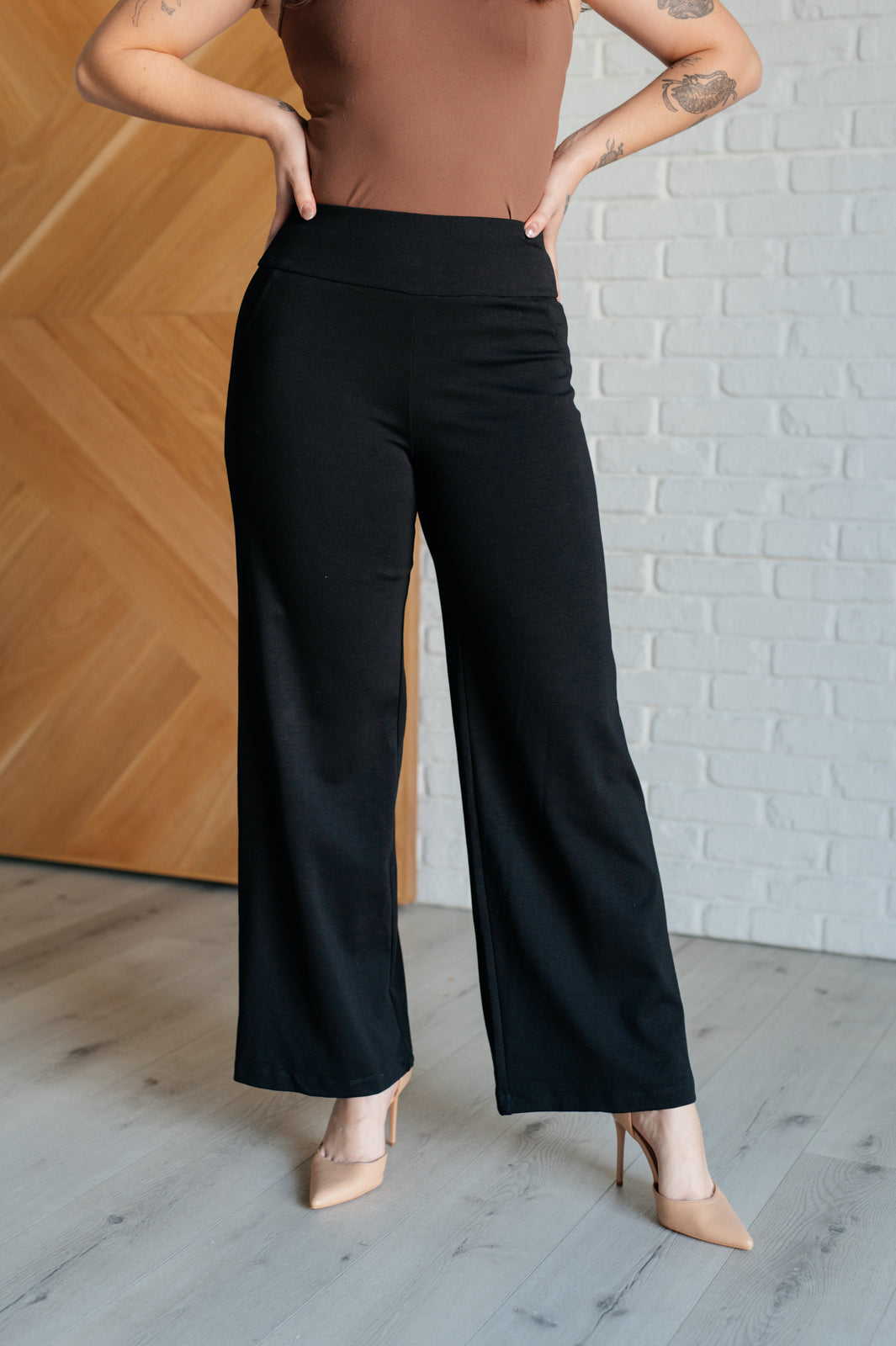 Magic Wide Leg Pants in Black Ave Shops