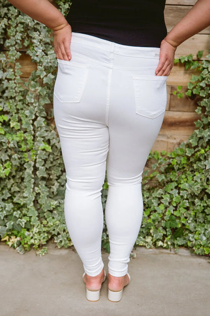 Talia High Waisted White Skinny Jeans Ave Shops