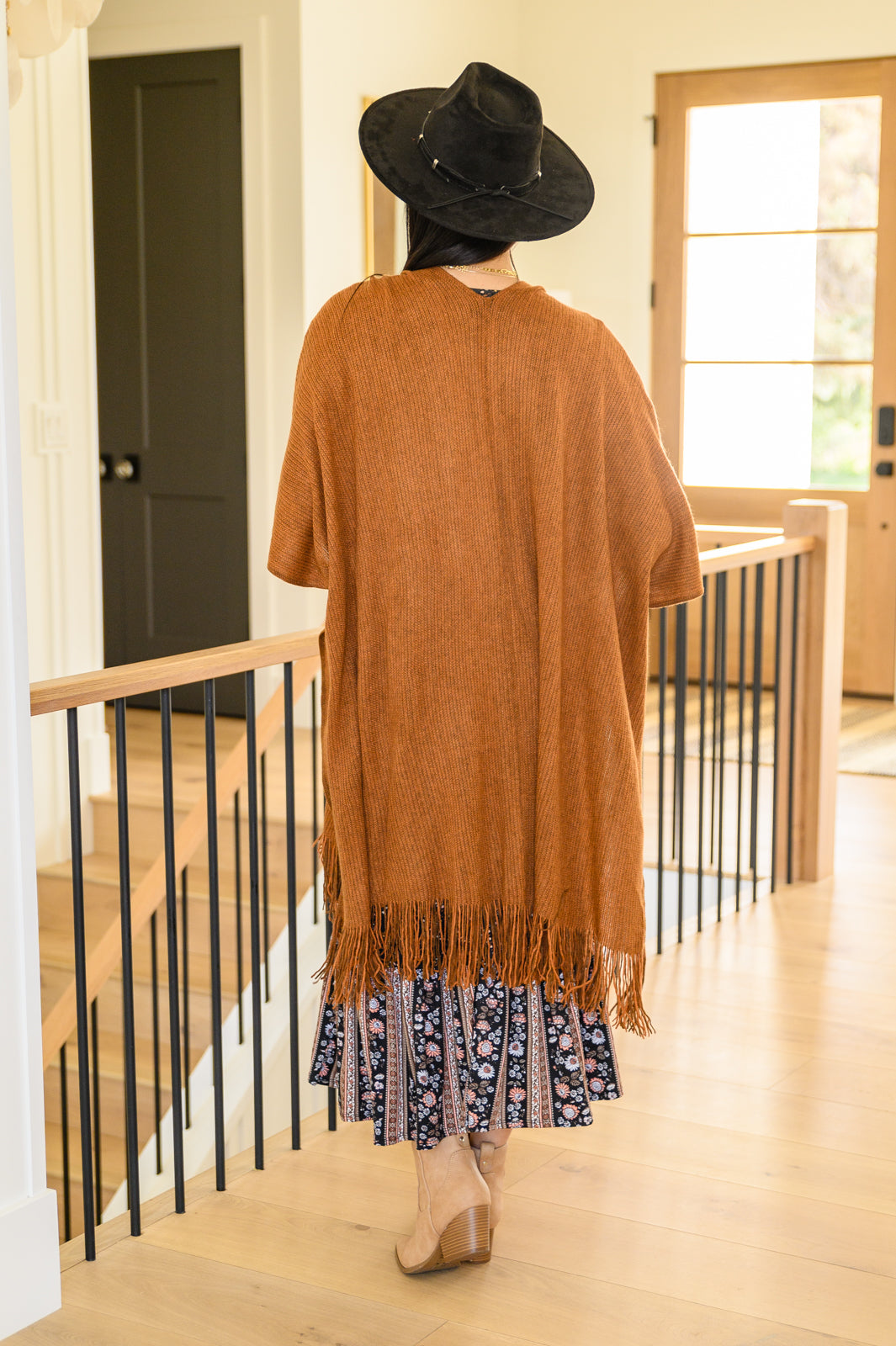 Tell My Story Rib Knit Kimono In Camel Ave Shops