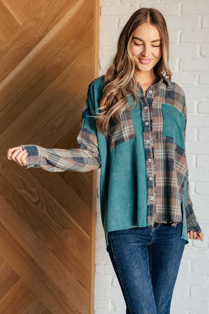 Tied for Time Thermal Plaid Button Up Ave Shops