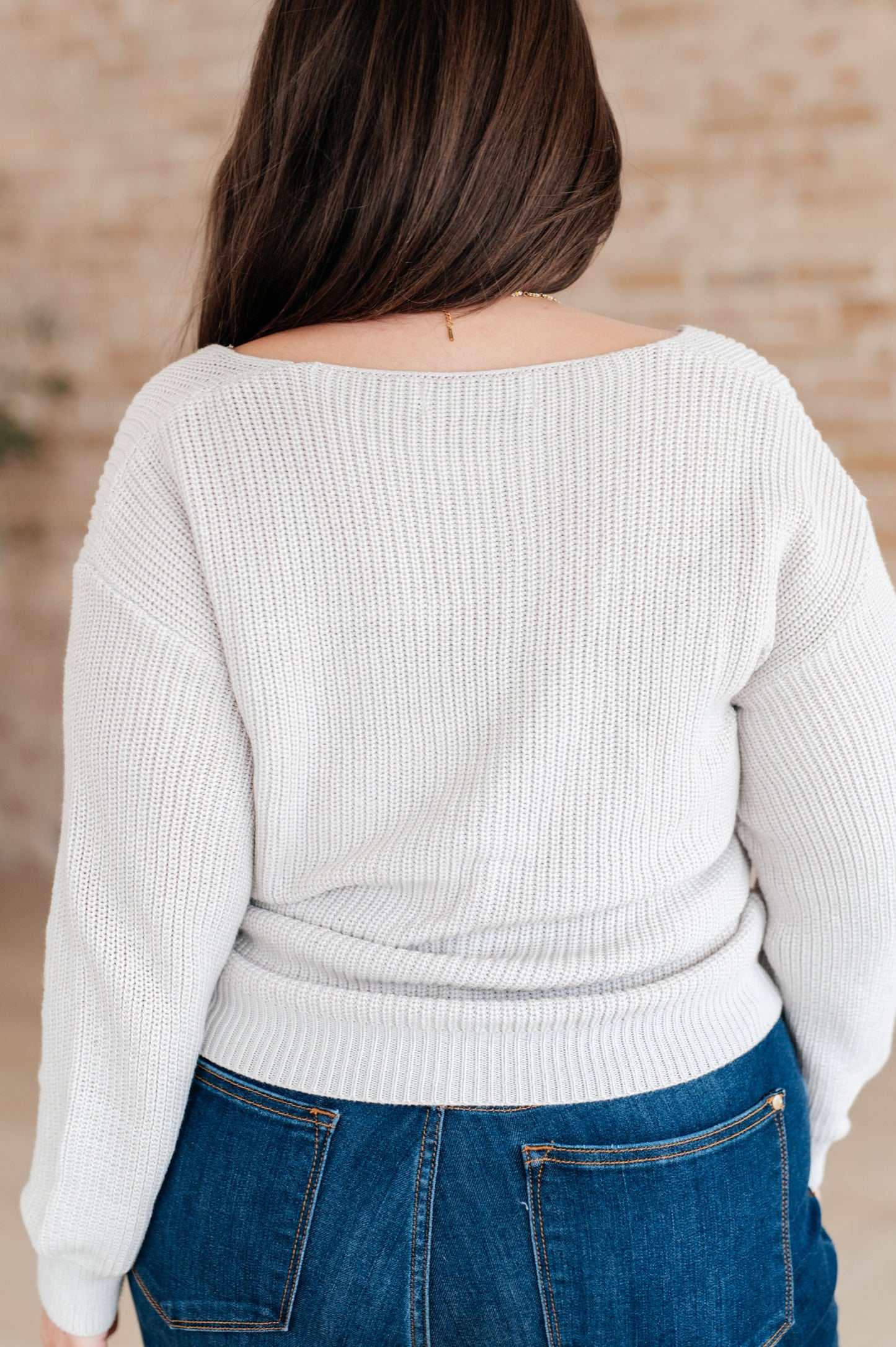 Told You So Ribbed Knit V Neck Sweater Ave Shops