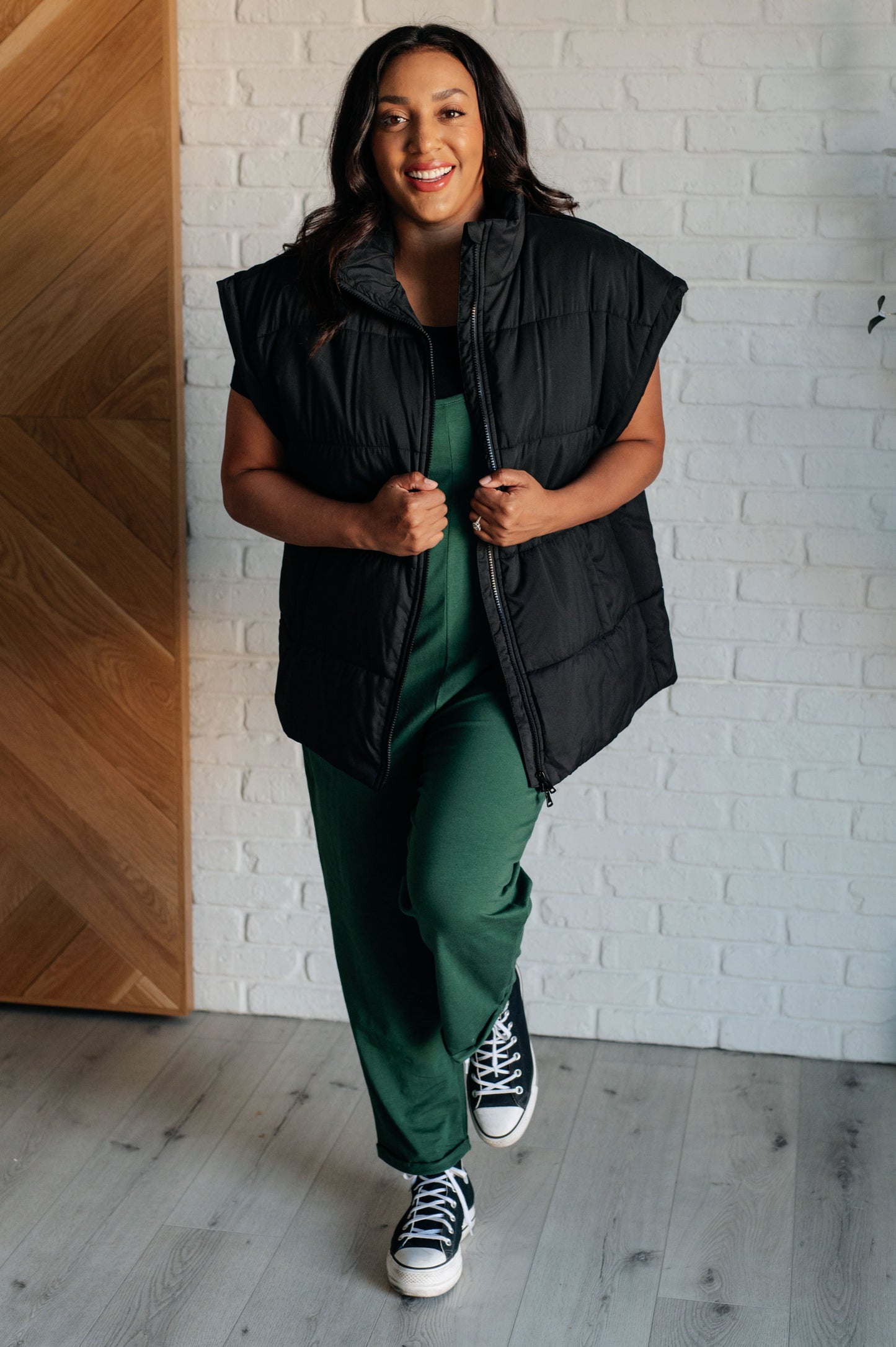 Totally Me Spaghetti Strap Jumpsuit in Dark Green Ave Shops