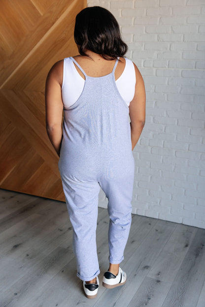 Totally Me Spaghetti Strap Jumpsuit in Heather Grey Ave Shops