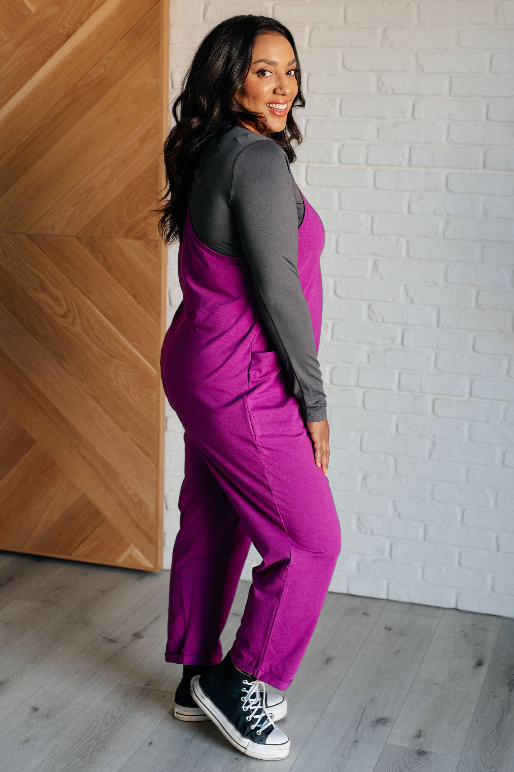 Totally Me Spaghetti Strap Jumpsuit in Light Plum Ave Shops