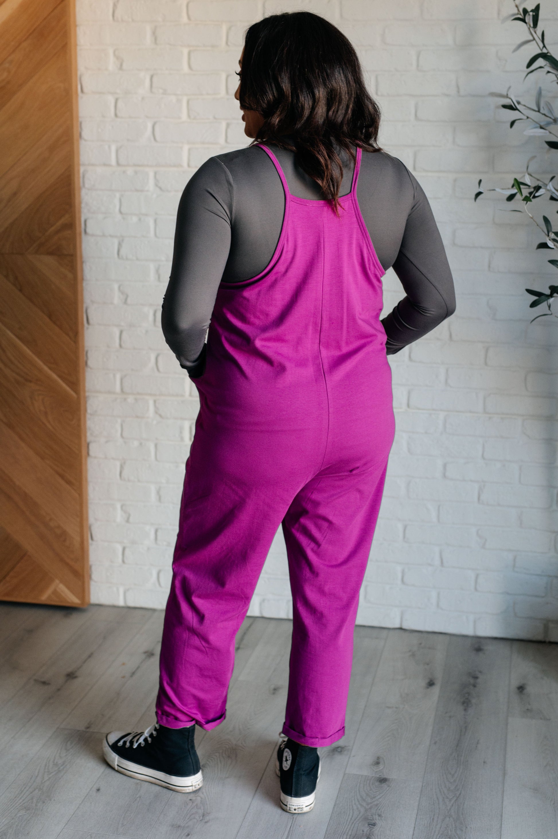 Totally Me Spaghetti Strap Jumpsuit in Light Plum Ave Shops