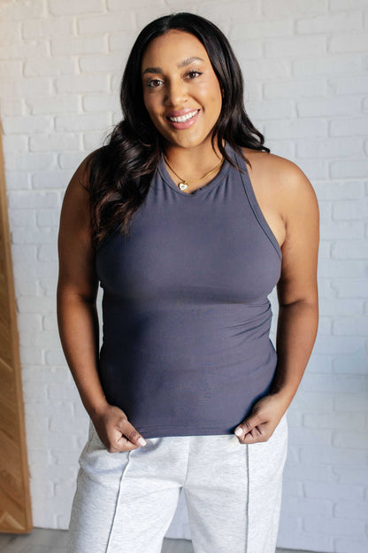 Truly Loyal Racerback Tank in Charcoal Ave Shops