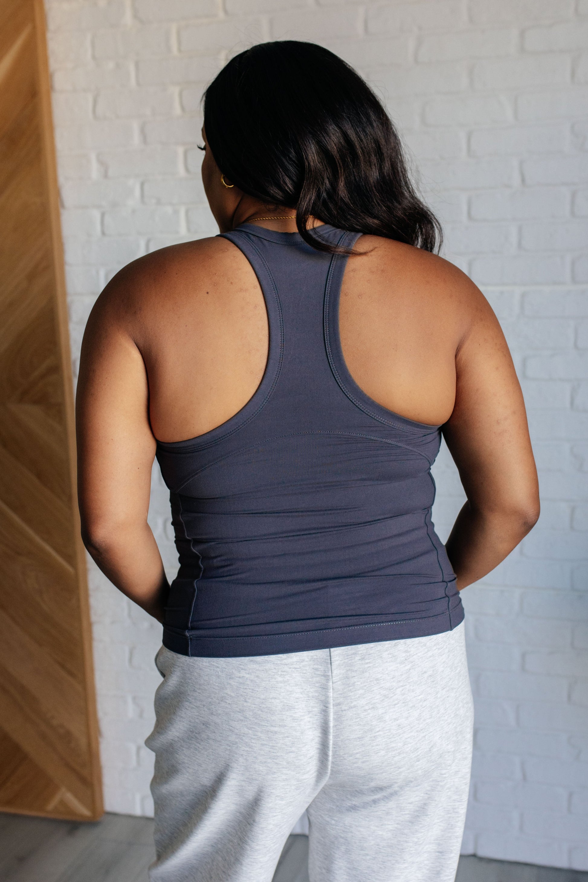 Truly Loyal Racerback Tank in Charcoal Ave Shops