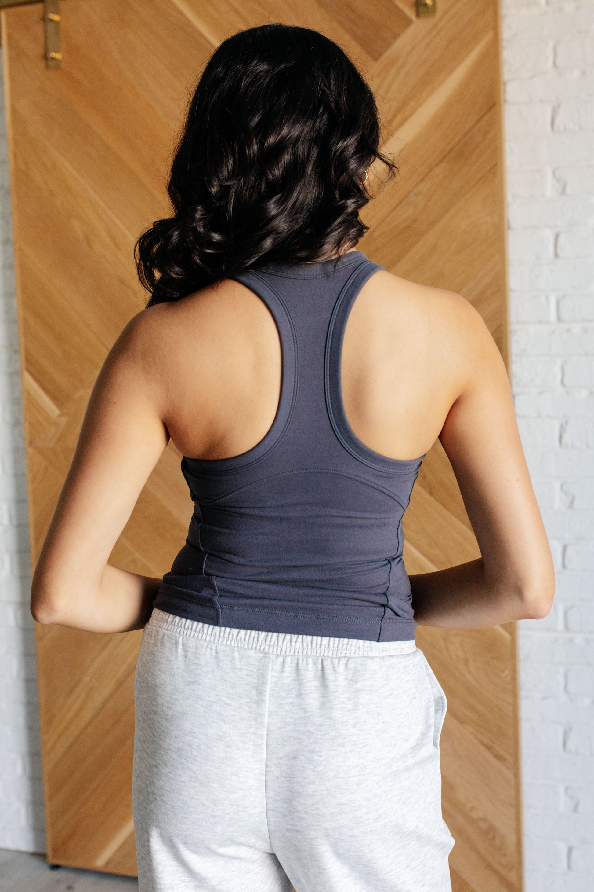 Truly Loyal Racerback Tank in Charcoal Ave Shops