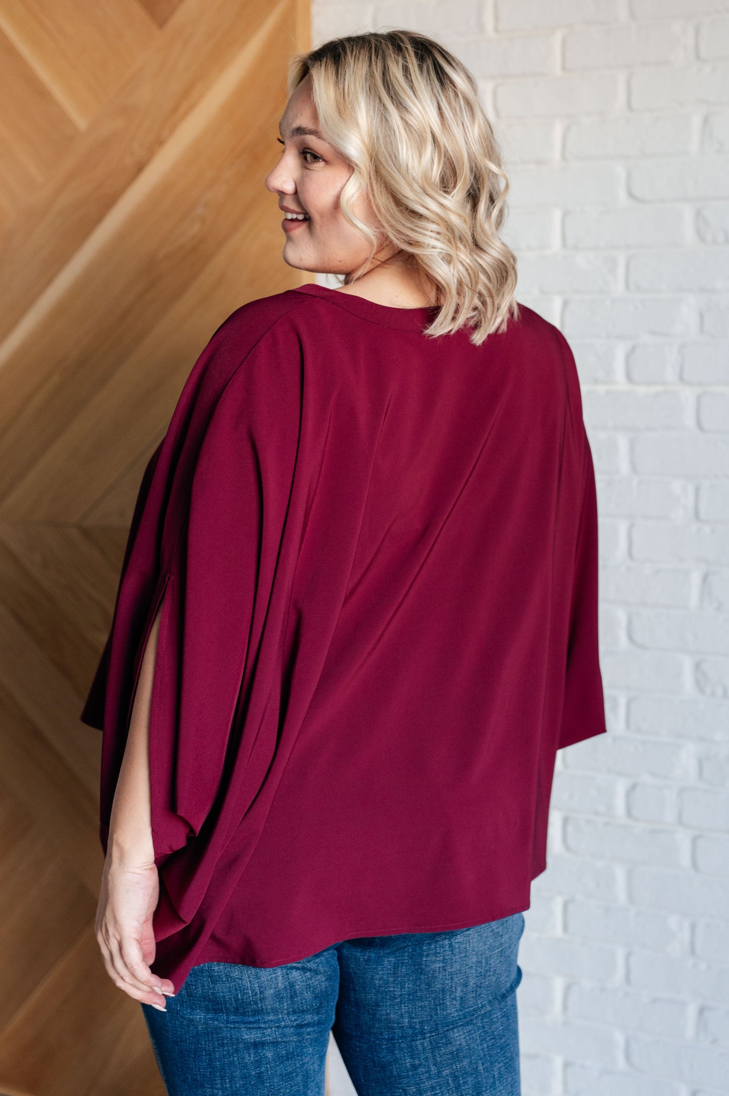 Universal Philosophy Blouse in Wine Ave Shops