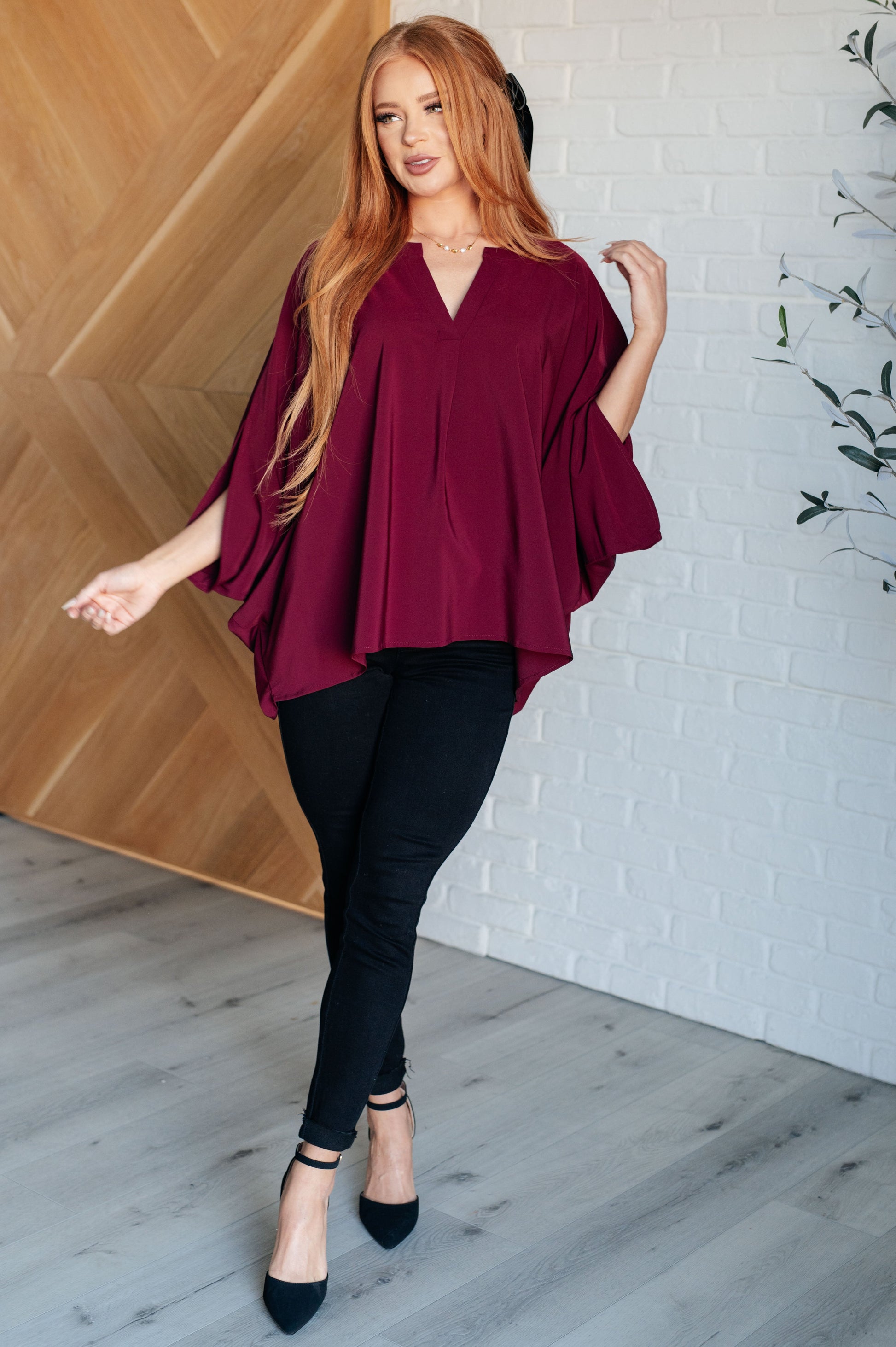 Universal Philosophy Blouse in Wine Ave Shops