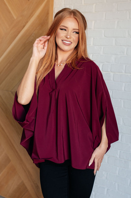 Universal Philosophy Blouse in Wine Ave Shops