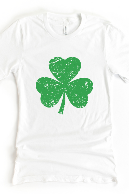 Distressed Graphic Shamrock Tee Shirt - The Magnolia Cottage Boutique