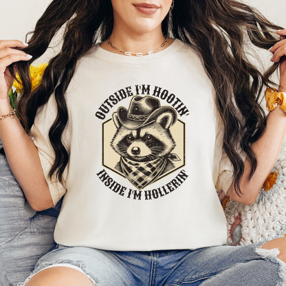Outside I'm Hootin' Inside I'm Hollerin' Graphic Tee Ave Shops