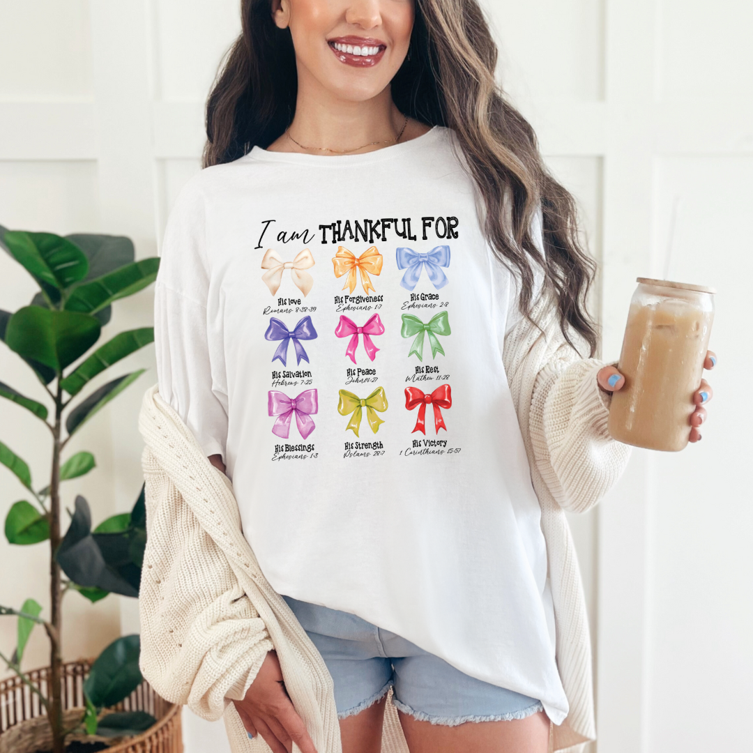 I'm Thankful Bows Graphic Tee Ave Shops