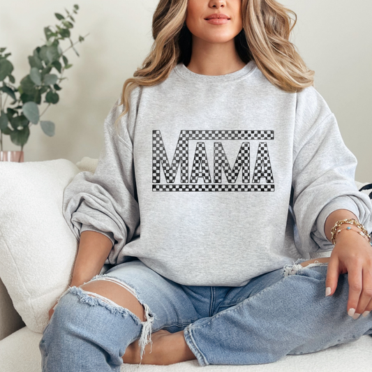 Checkered Mama Graphic Sweatshirt Ave Shops