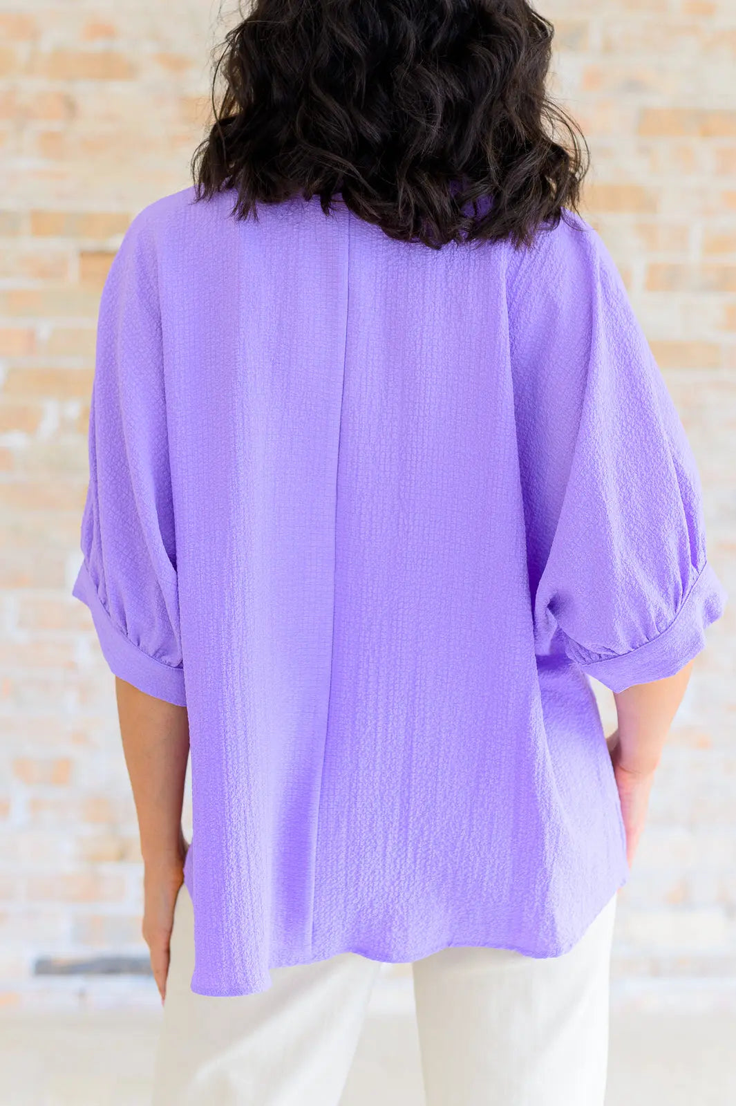 Up For Anything V-Neck Blouse in Lavender Ave Shops