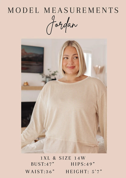 Up For Anything V-Neck Blouse in Taupe Ave Shops