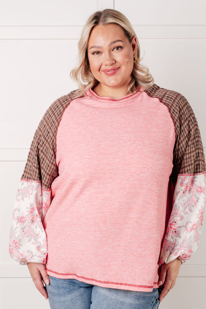 Walk for Miles Floral Color Block Top Ave Shops