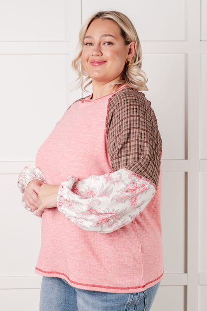 Walk for Miles Floral Color Block Top Ave Shops