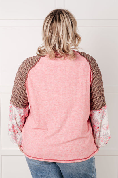 Walk for Miles Floral Color Block Top Ave Shops