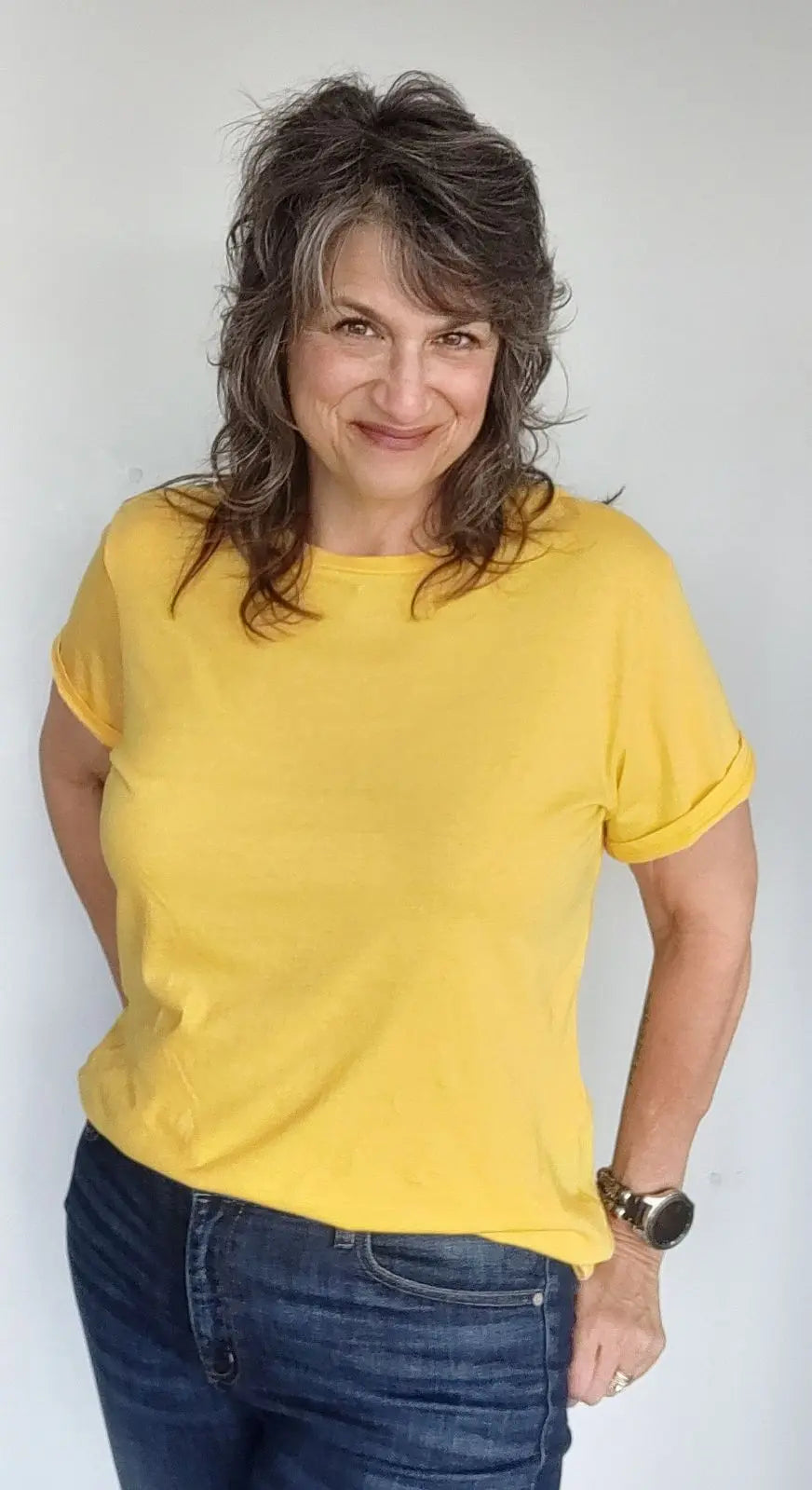 Yellow Boyfriend Tee The Magnolia Cottage Boutique
