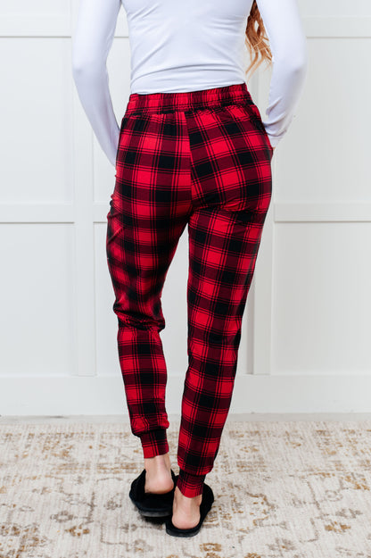 Your New Favorite Joggers in Red Plaid Ave Shops