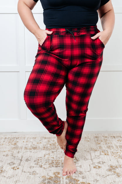 Your New Favorite Joggers in Red Plaid Ave Shops