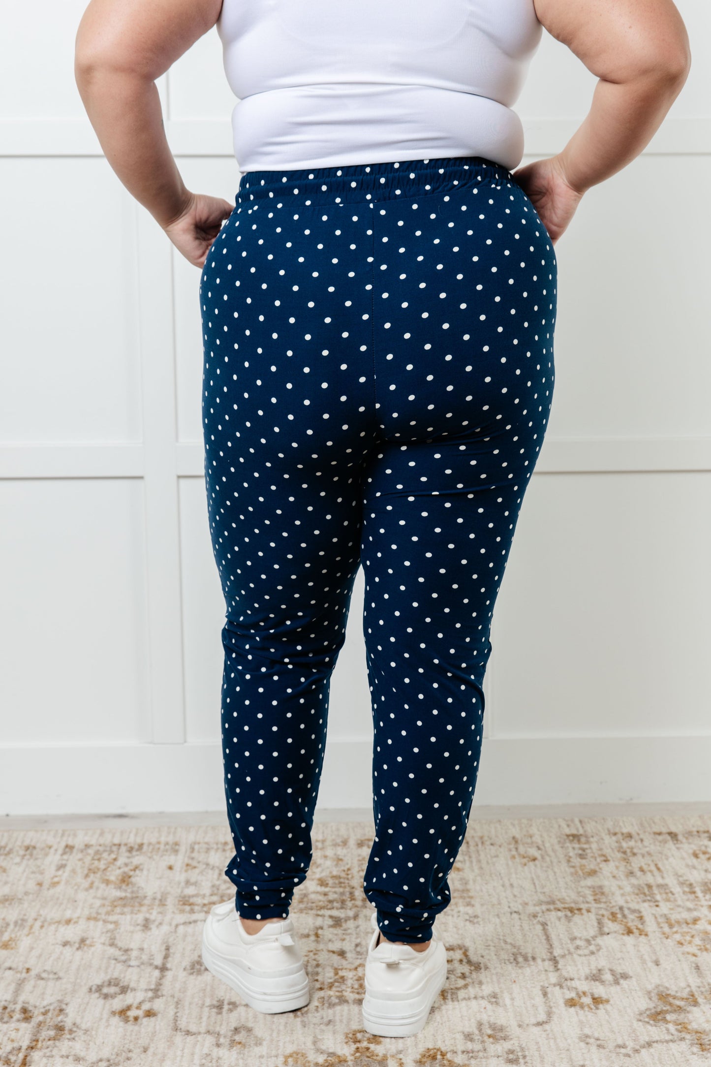 Your New Favorite Joggers in White Polka Dot Ave Shops