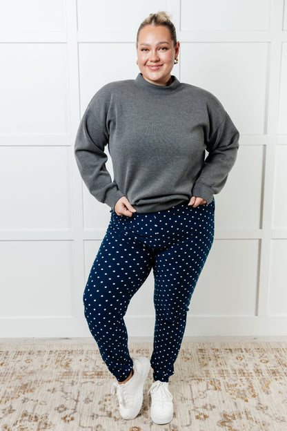 Your New Favorite Joggers in White Polka Dot Ave Shops