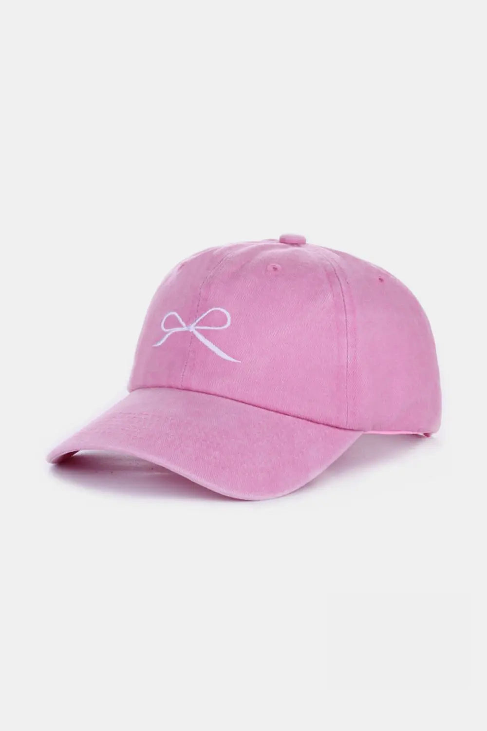 Zenana Bow Embroidered Washed Cotton Caps Trendsi