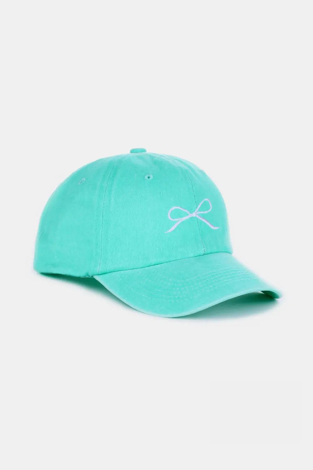 Zenana Bow Embroidered Washed Cotton Caps Trendsi