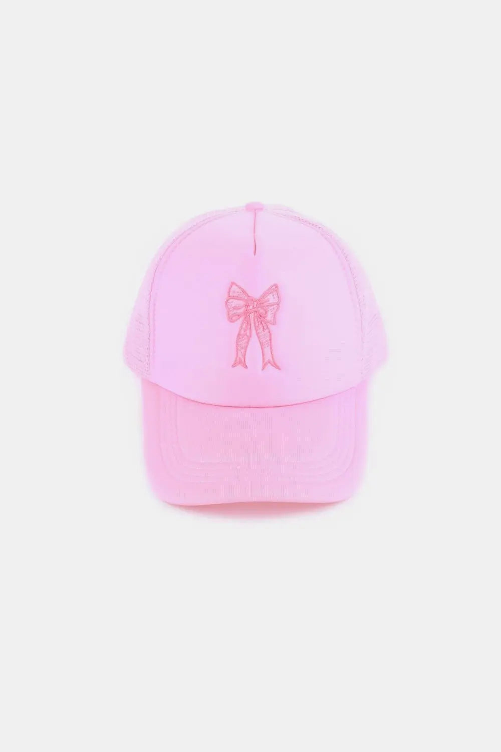 Zenana Ribbon Bow Embroidery Trucker Hat Trendsi