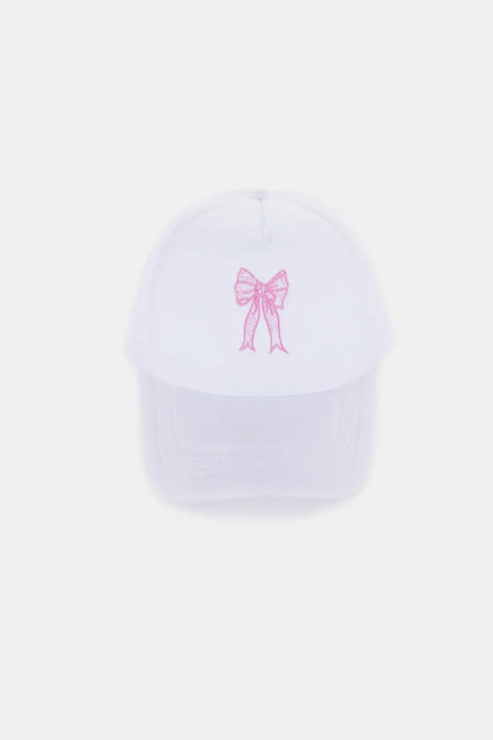 Zenana Ribbon Bow Embroidery Trucker Hat Trendsi